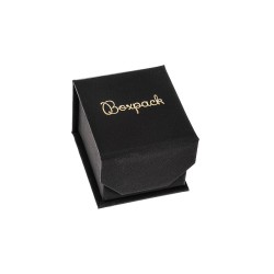 Boîte en carton avec aimant pour bague ou boucles d&#39;oreilles, noire, 48x54x40 mm MC-1-N