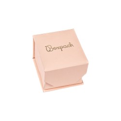 Boîte en carton avec aimant pour bague ou boucles d&#39;oreilles, couleur quartz rose, 48x54x40 mm MC-1-RC