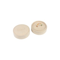 Boîte ronde polyvalente beige pour bijoux et bijoux fantaisie 60øx40 mm PR-1-BG